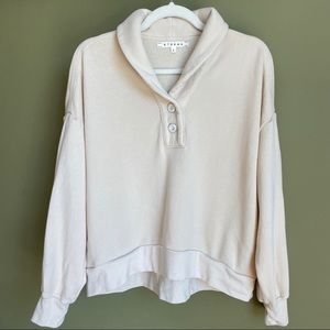 Xírena soft cream Henley sweatshirt